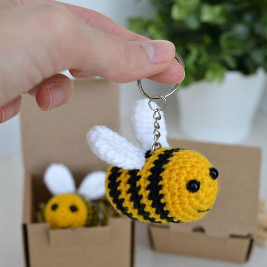 Buzzing Honeybee Keychain